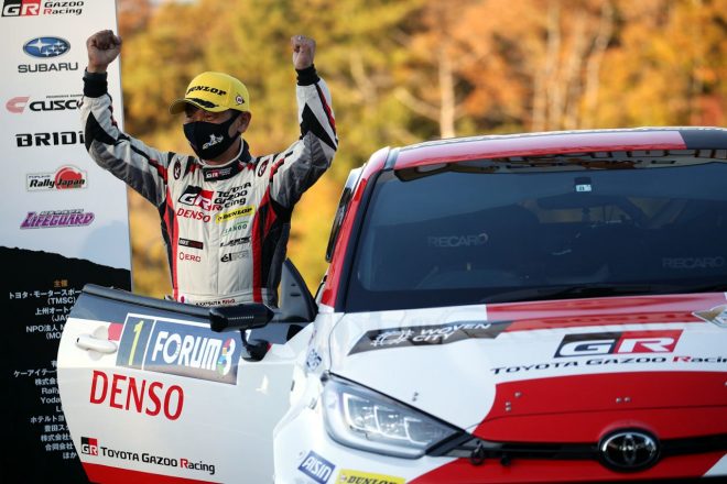 勝田範彦は2021全日本ラリー選手権第7戦カムイから負けなしの5連勝を達成。GRヤリスGR4ラリーのポテンシャルを証明した