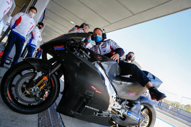 中上貴晶（LCRホンダ・イデミツ）のホンダRC213V／2022MotoGPヘレス公式テスト