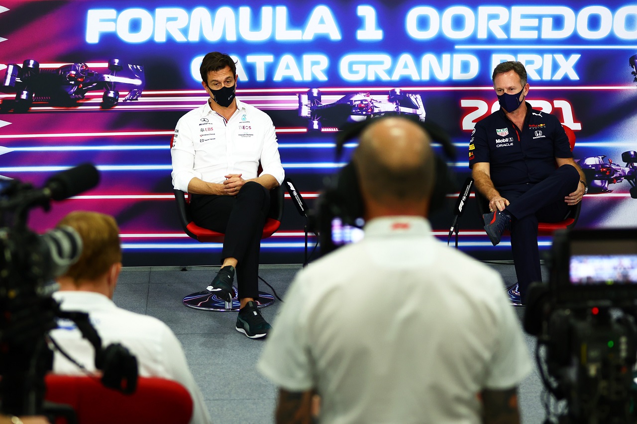 2021年F1第20戦カタールGP金曜記者会見　トト・ウォルフ（メルセデス代表）とクリスチャン・ホーナー（レッドブル代表）