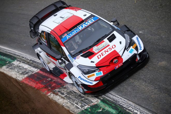 コンビ最後のラリーで通算54勝目を挙げたセバスチャン・オジエ／ジュリアン・イングラシア組（トヨタ・ヤリスWRC）　2021年WRC第12戦モンツァ