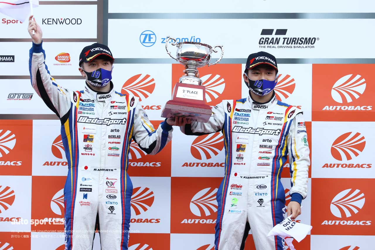 シーズン2度目の2位表彰台を獲得したWedsSport ADVAN GR Supra（国本雄資／宮田莉朋）