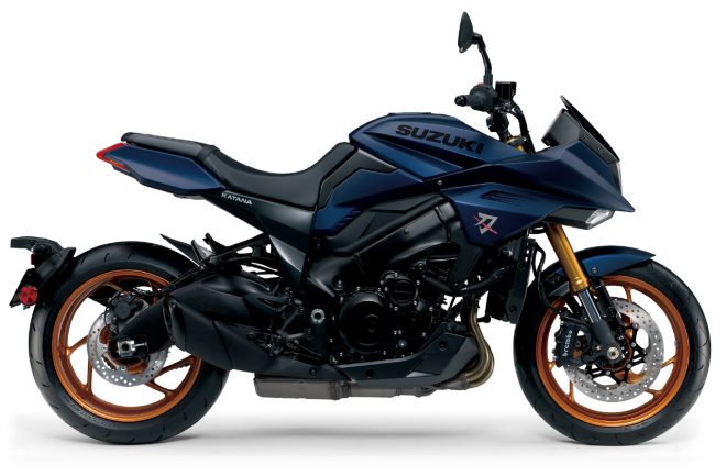 2022年モデルのスズキKATANA（メタリックマットステラブルー）