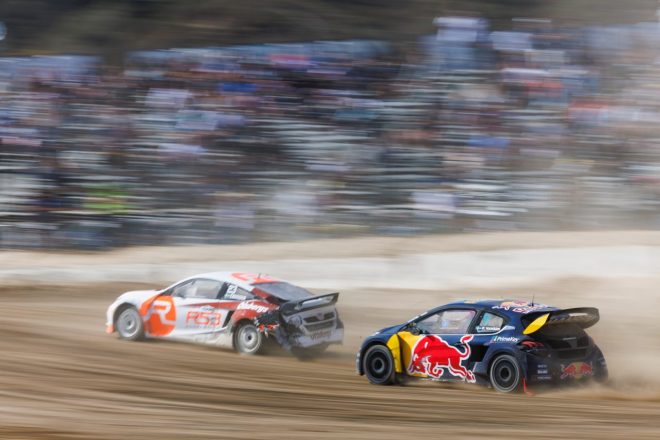 ケビン・エリクソン（#23／ホンダ・シビック・クーペ・タイプR／Olsbergs MSE）はスバルを追い回しファイナル4位