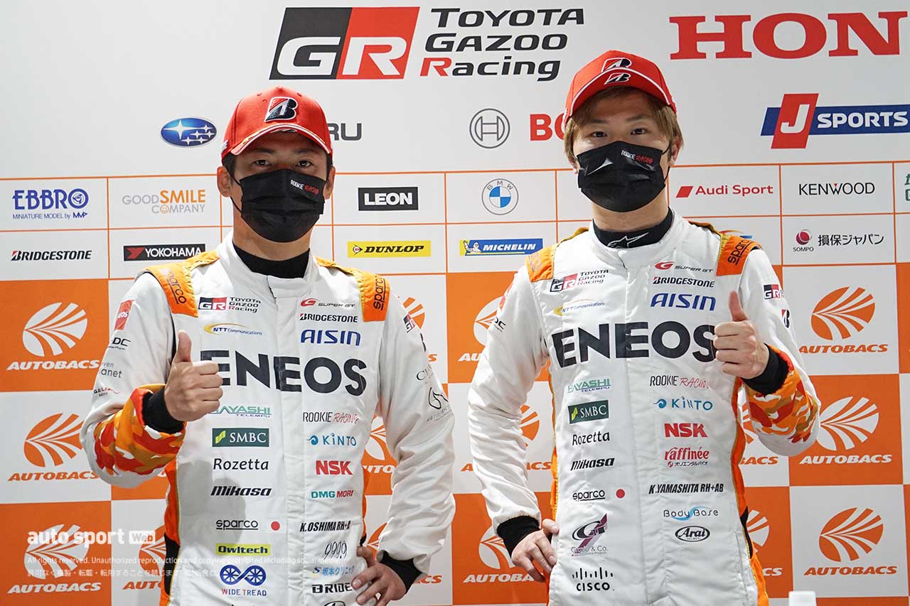 2021スーパーGT第8戦富士　GT500クラスポールポジションの大嶋和也／山下健太（ENEOS X PRIME GR Supra）