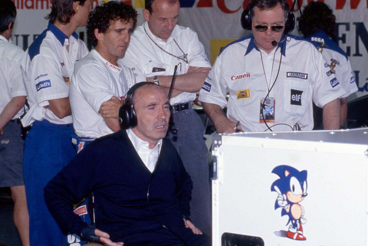 1993年F1ヨーロッパGP　フランク・ウイリアムズ、アラン・プロスト、パトリック・ヘッド