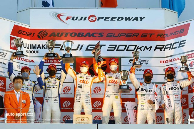 GRスープラ勢が第8戦の表彰台を独占する形に