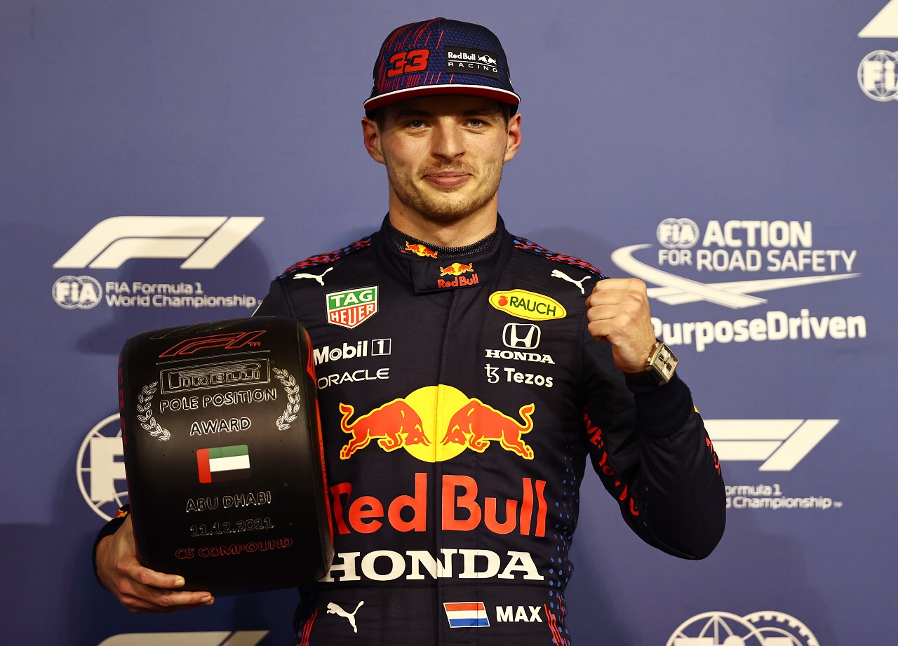 2021年F1第22戦アブダビGP　マックス・フェルスタッペン（レッドブル・ホンダ）がポールポジションを獲得