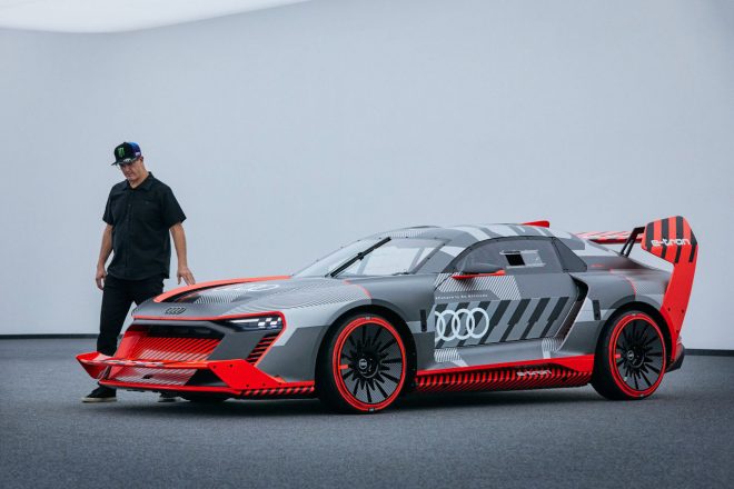 「アウディが僕と僕のチームのためにクルマを開発してくれたことは、まさに夢のような出来事だ」と語ったケン・ブロック