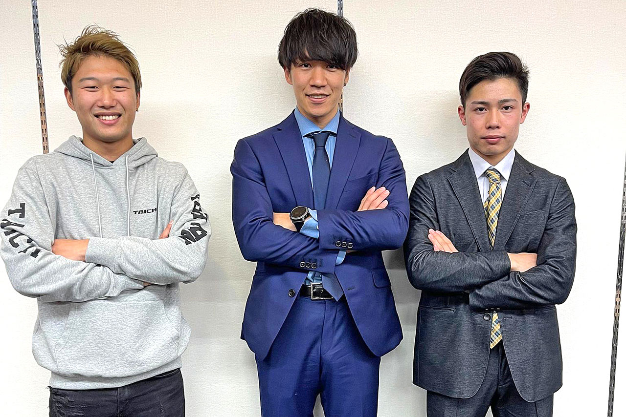 羽田太河、長島哲太、西村硝（TN45 with MotoUP Racing Team）