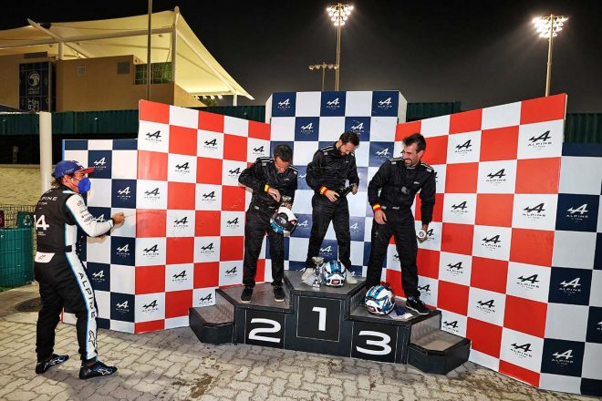 F1アブダビGP　カートイベントの表彰台