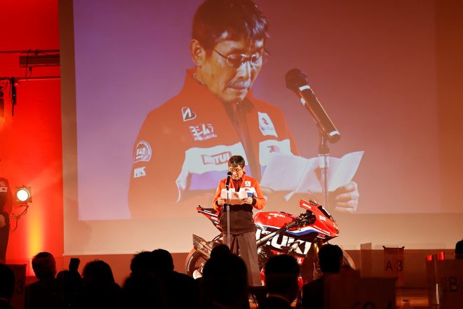 吉村不二雄社長（ヨシムラSERT Motul）／2021年EWCチャンピオン獲得 祝勝会