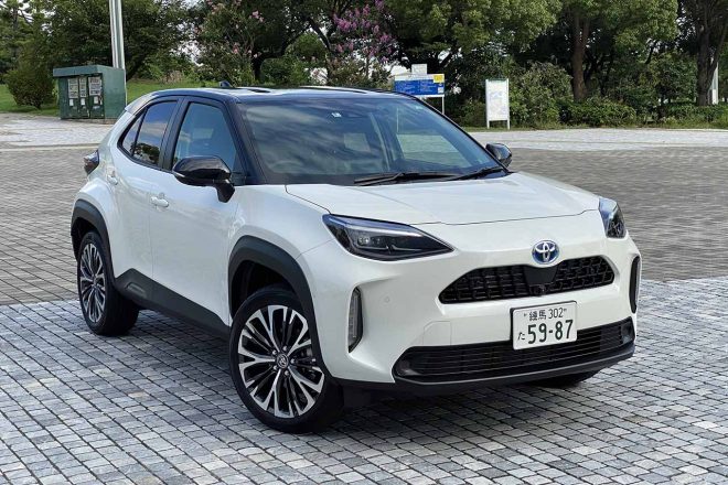 ヤリスクロスは、ヤリスに比べると車両重量は100kg以上重いが、出来の良いパワートレインの恩恵で、軽快な走りはいささかも損なわれていない。