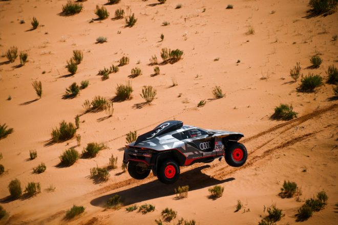 ステージ3番手となったカルロス・サインツ（アウディRS Q e-tron）　ダカールラリー2022