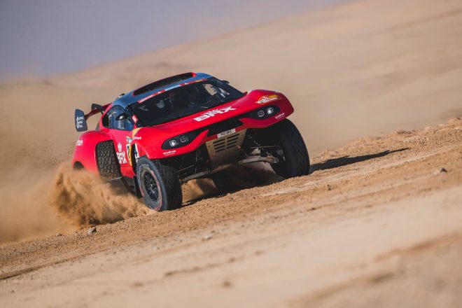 デイリタイアを喫したナニ・ロマ（BRXハンターT1＋）　ダカールラリー2022