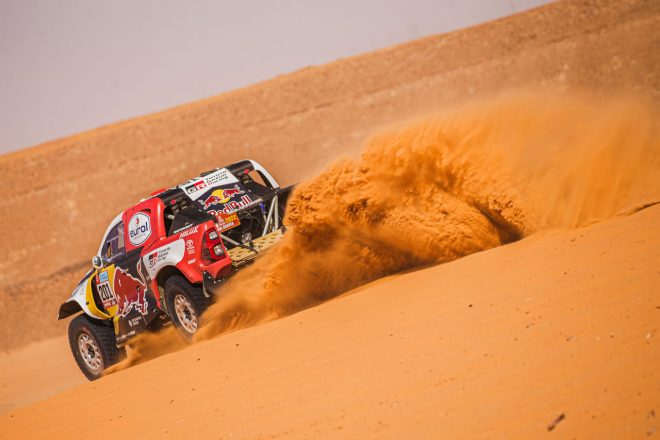 総合首位に立っているナッサー・アル-アティヤ（GRダカールハイラックスT1＋）　ダカールラリー2022