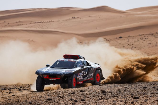 ステージ3番手となったカルロス・サインツ（アウディRS Q e-tron）　ダカールラリー2022