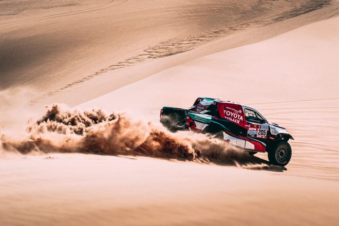 総合3番手につけているヤジード・アル・ラジ（ハイラックス・オーバードライブ）　ダカールラリー2022