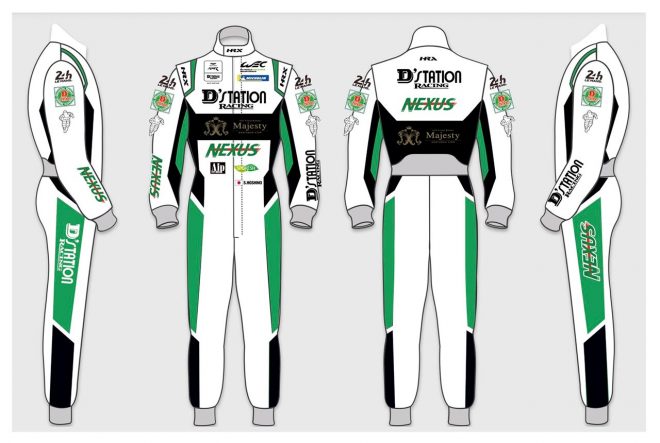 2022年のWEC世界耐久選手権に挑むD'station Racingのドライバースーツデザイン