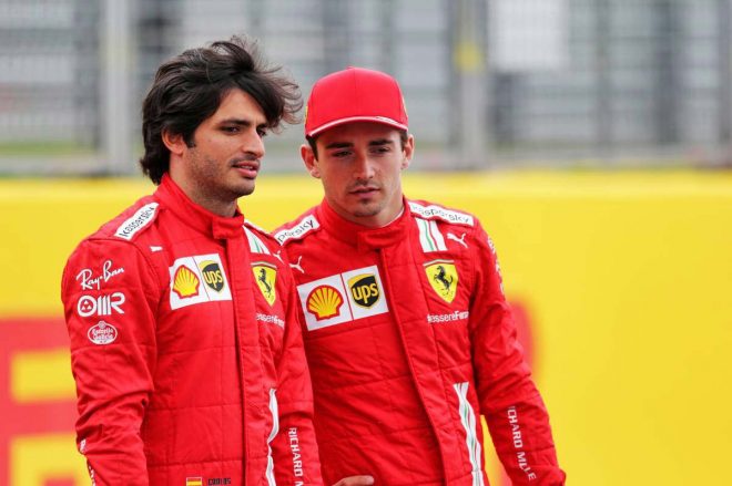 2021年F1　カルロス・サインツとシャルル・ルクレール（フェラーリ）