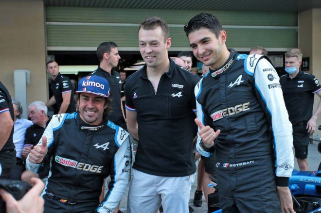 2021年F1　フェルナンド・アロンソ、エステバン・オコン、ダニール・クビアト