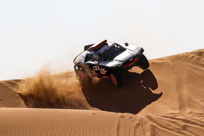 ステファン・ペテランセル（アウディRS Q e-tron）。電動車で初参戦のアウディが3台全車が完走を果たした