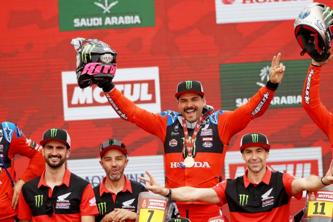 総合2位でフィニッシュしたパブロ・キンタニラ(ホンダCRF 450ラリー) ダカールラリー2022