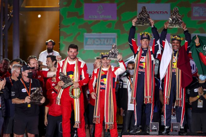 バーレーン・レイド・エクストリームからダカールラリー2022に参戦したセバスチャン・ローブは、ナッサー・アル-アティヤ（TOYOTA GAZOO Racing）に次ぐ総合2位表彰台を獲得した