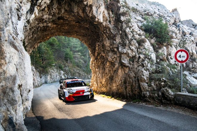 車両トラブルで最初の走行に参加できなかった勝田貴元（トヨタGRヤリス・ラリー1）　2022年WRC第1戦モンテカルロ