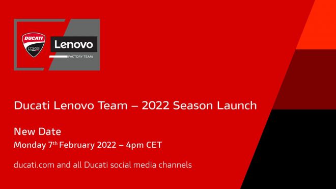 2022MotoGP：ドゥカティ・レノボ・チームのチームプレゼンテーションは2月7日に延期