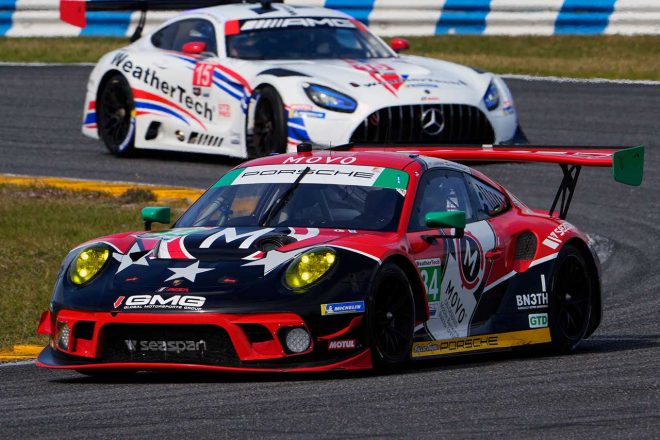 ＃34　GMGレーシング／ポルシェ911 GT3 R カイル・ワシントン／ジェームズ・ソフロナス／イェルーン・ブリークモレン／クラウス・バクラー