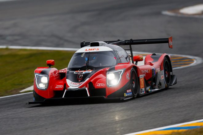 阿部がドライブする38号車リジェJS P320・ニッサン