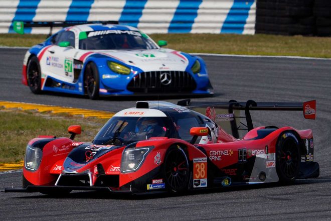 ＃38　パフォーマンス・テック・モータースポーツ／リジェJS P320・ニッサン ダン・ゴールドバーグ／阿部光／ギャレット・グリスト／ニコ・ピノ