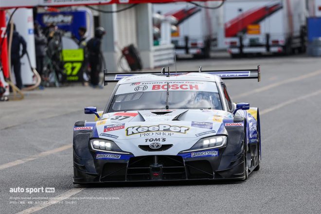 スーパーGT岡山メーカーテストでのTGR TEAM KeePer TOM'Sの37号車GRスープラ