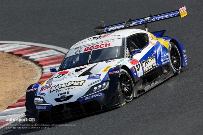 スーパーGT岡山メーカーテストでのTGR TEAM KeePer TOM'Sの37号車GRスープラ