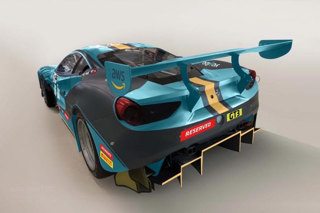 Yogibo Racingのフェラーリ488 GT3エボのカラーリング