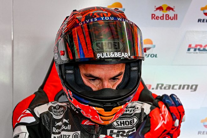 マルク・マルケス（レプソル・ホンダ・チーム）のヘルメット／2022MotoGP公式テスト