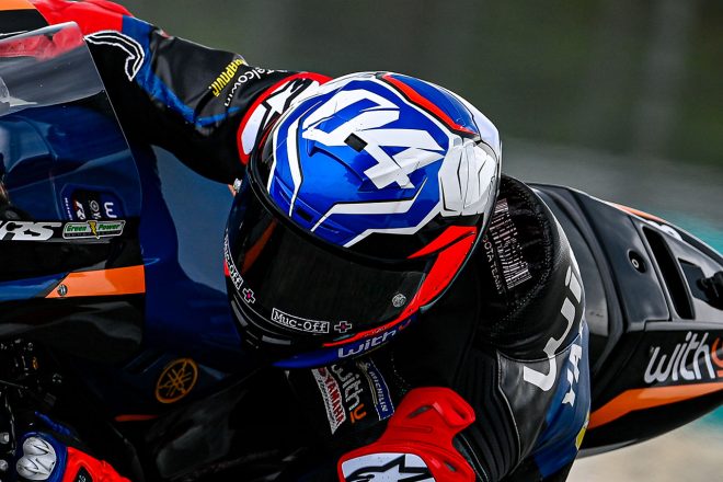 アンドレア・ドヴィツィオーゾ（WithUヤマハRNF・MotoGPチーム）のヘルメット／2022MotoGP公式テスト