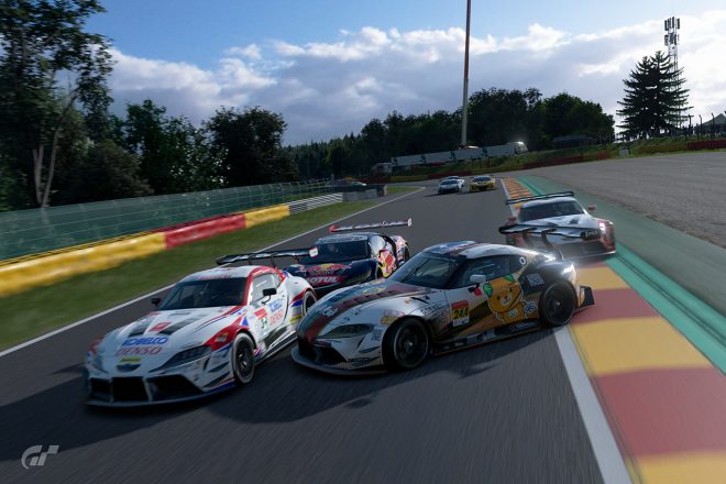 『スーパーGTヴァーチャルシリーズ』第2戦スパ・フランコルシャンの様子