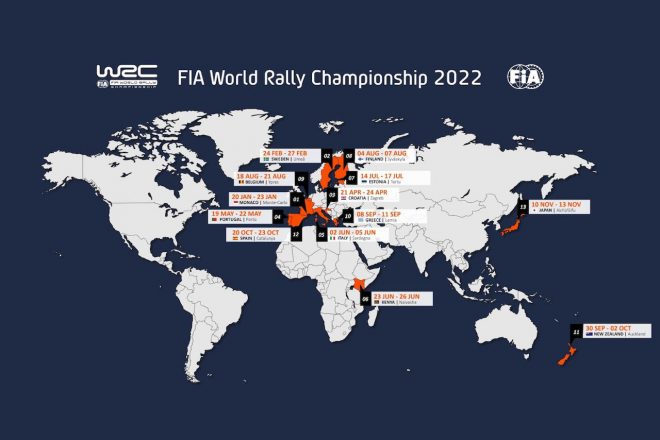 第9戦にベルギーが追加され、2022年WRCの年間スケジュールが確定した