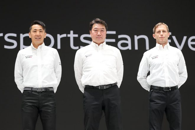 NISMOの中島健監督、松田次生、ロニー・クインタレッリ