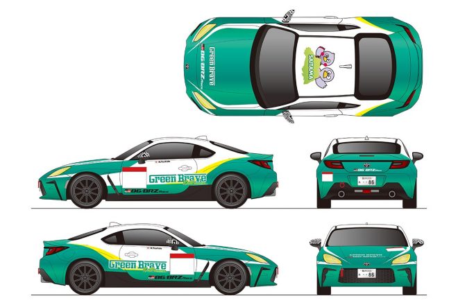 TOYOTA GAZOO Racing GR86/BRZ Cupに参戦する埼玉トヨペット Green Braveのカラーリング