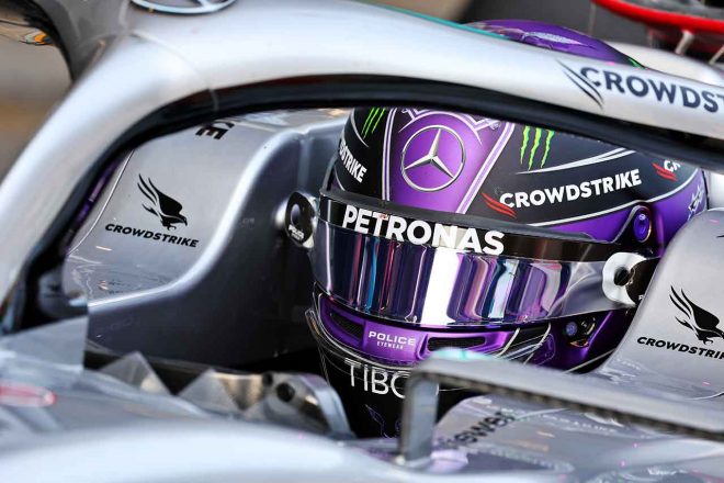 2022年F1バルセロナテスト1日目　ルイス・ハミルトン（メルセデス）