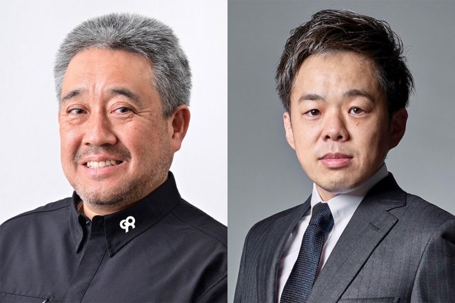山本雅史監督と池田和広チーム代表（TEAM GOH）
