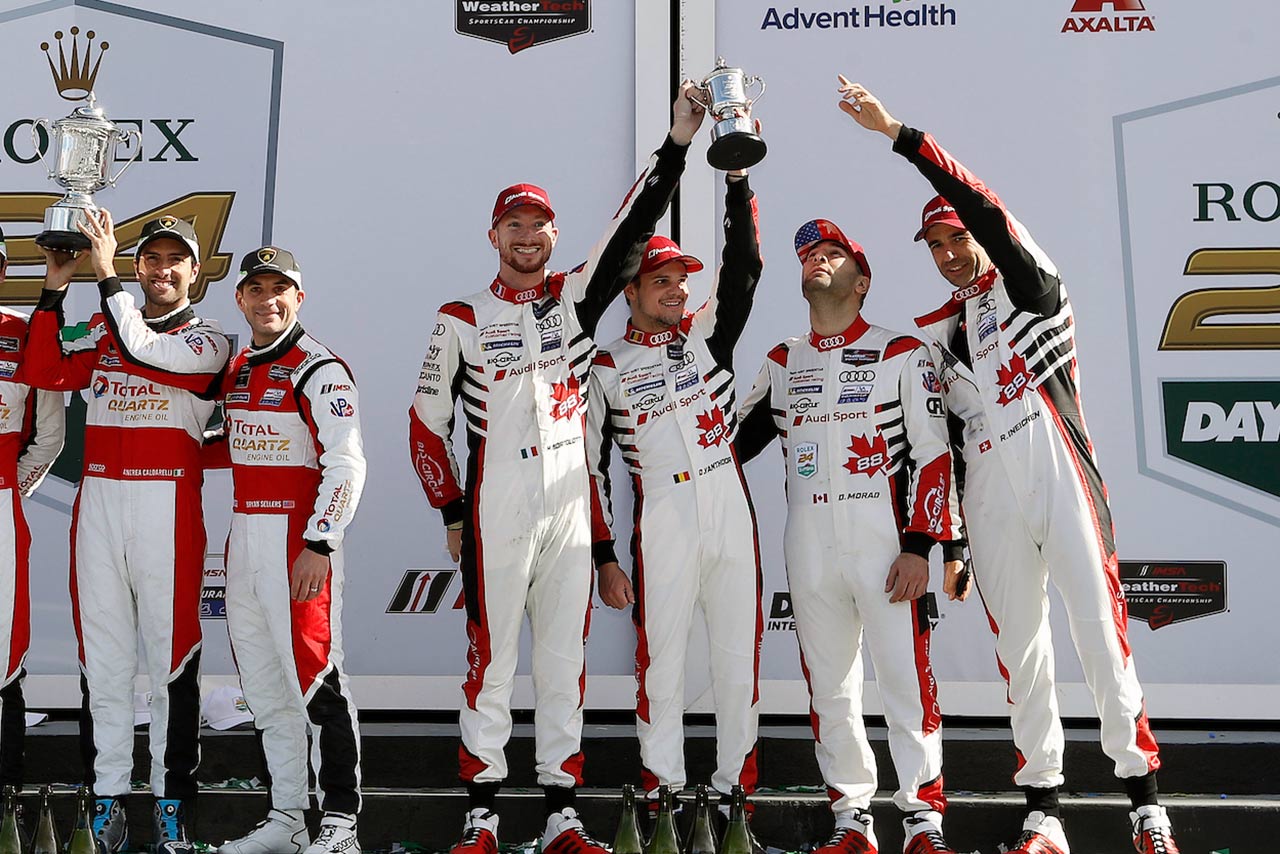 3人は2020年のデイトナ24時間にダニエル・モラードとともにWRTのアウディR8で参戦し、GTDクラスの3位に入っている