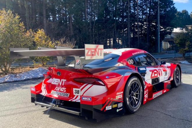 実車に施されたZENT CERUMO GR Supraの新カラーリング