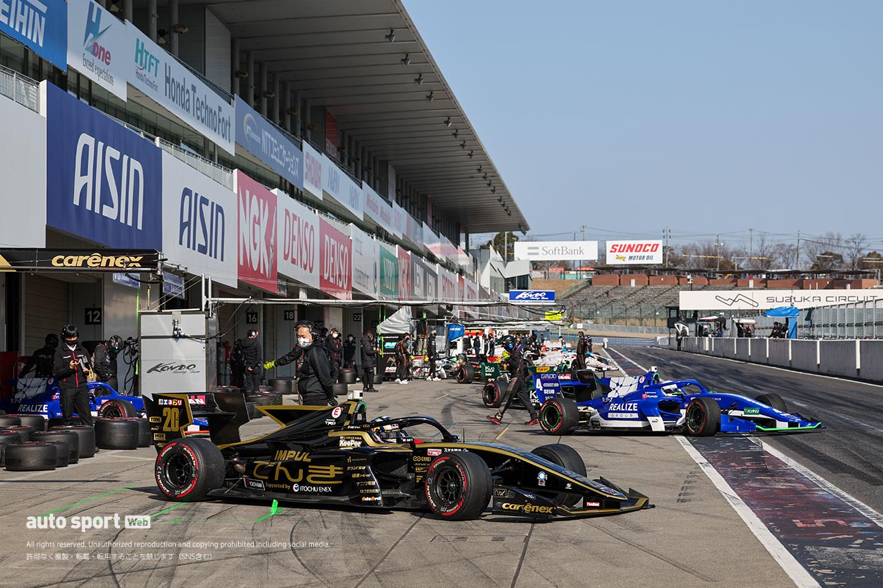 全日本スーパーフォーミュラ選手権鈴鹿公式合同テスト　2日目午前の様子