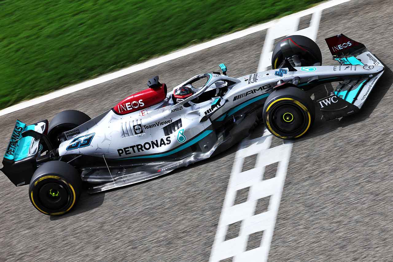 2022年F1バーレーンテスト2日目　ジョージ・ラッセル（メルセデス）