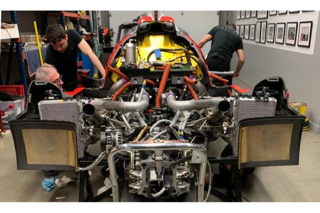 グリッケンハウス007 LMHに搭載されたピポ・モチュール製3.5リットルV8ツインターボエンジン