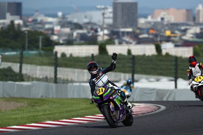 MotoE参戦中で、今回EVA RT初号機 Webike TRICKSTARからスポット参戦した大久保光選手
