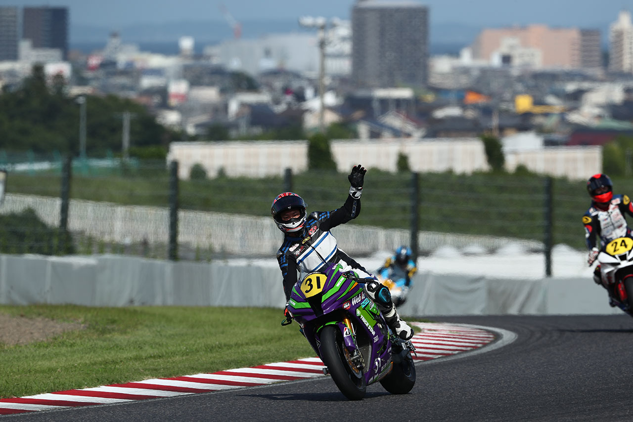 MotoE参戦中で、今回EVA RT初号機 Webike TRICKSTARからスポット参戦した大久保光選手